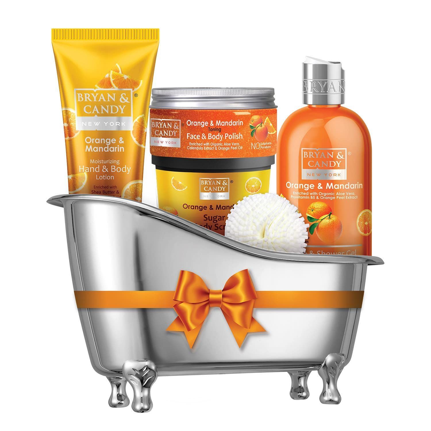 Bryan & Candy Orange Tub Kit Gift Set For Women And Men