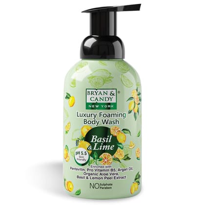 Bryan & Candy Basil & Lime Foaming Body Wash