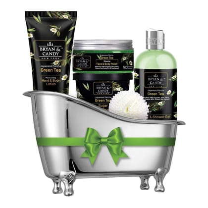 Bryan & Candy Green Tea Small Tub Kit Gift Set For Women And Men