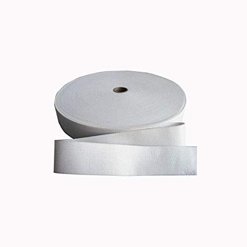 COSSESS White 2.5 INCH Wide Knitted Elastic 30 Meters Used for Sewing,Stitching,Tailoring, Elastic Pants and Other DIY Items