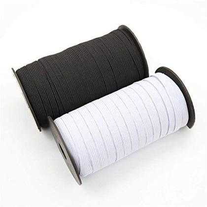 COSSESS Black and White Combo 1 INCH Wide Knitted Elastic 10 Meters Used for Sewing,Stitching,Tailoring, Elastic Pants and Other DIY Items