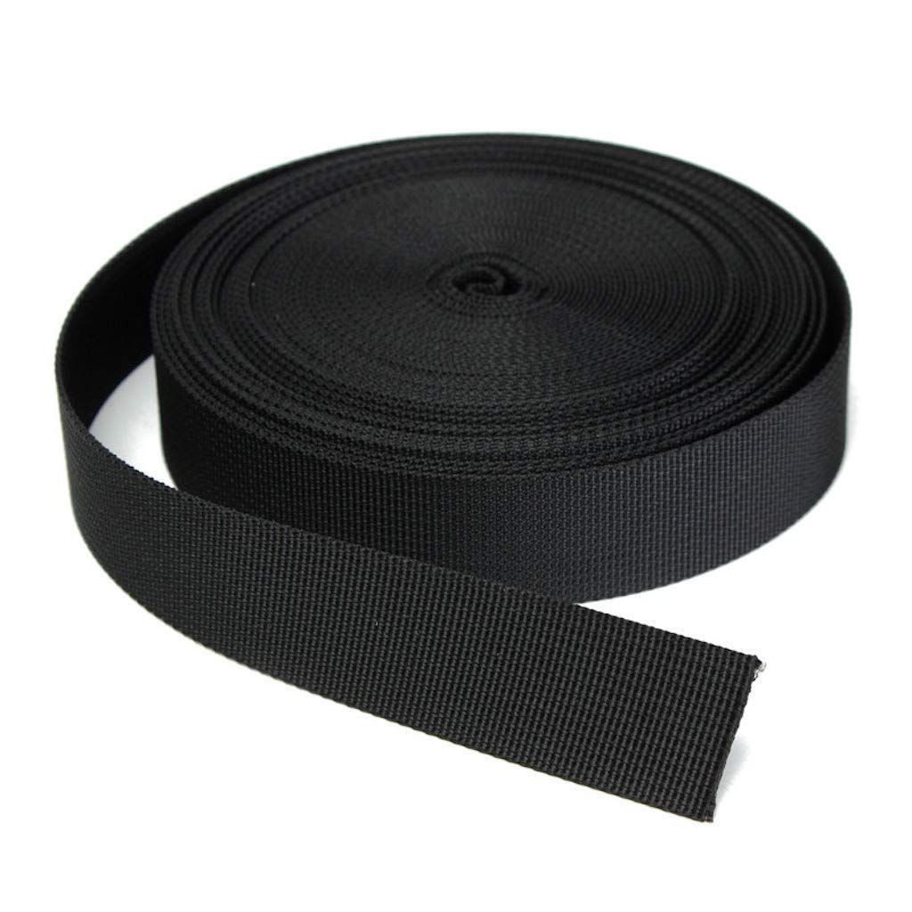 COSSESS 1 inch Black 15 Meters Knitted Elastic Used for Stitching,Sewing, Crafts, Dressmaking, waistbands and DIY Objects