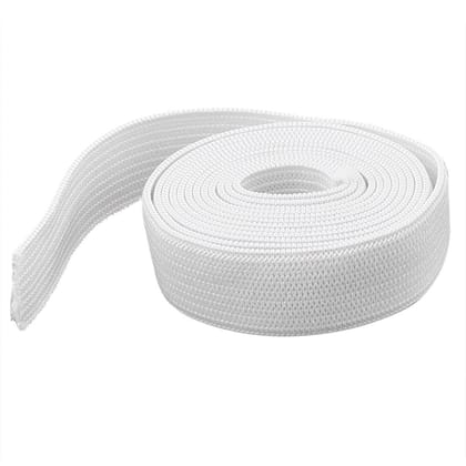 COSSESS White 1.5 INCH Wide Knitted Elastic 5 Meter Used for Sewing,Stitching,Tailoring, Elastic Pants and Other DIY Items