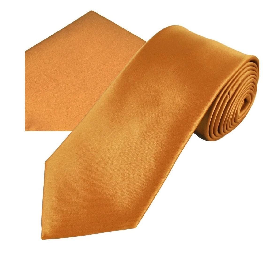 GREYKNOT mustard Colour Pocket Square and Tie Combination