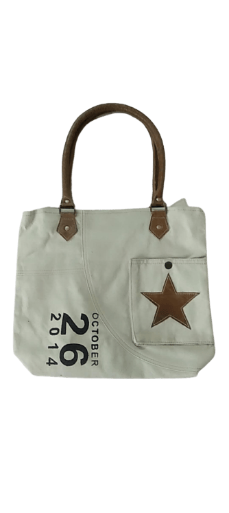 Canvas leather bag