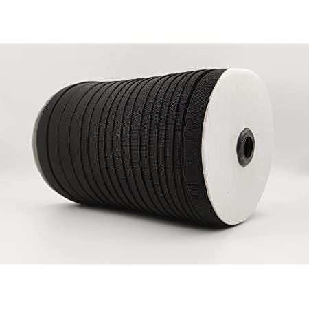 Cossess Premium Elastic | 4mm | 50 Meters | Black | Used for Making Scrunchie, face mask, Stitching, Sewing and Other DIY Items