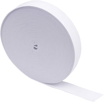 COSSESS Premium Oeko Tex Approved Elastic 20 mm | 20 Meter | White Elastic