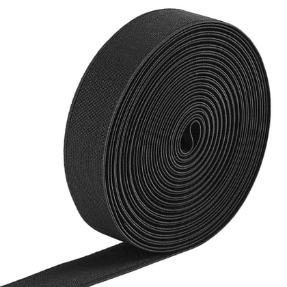 COSSESS Premium Knitted Elastic | 1 inch 25mm Wide 30 Meter Long | Black Colour | Oeko tex Certified | Used in Tailoring, Sewing, Fashion Designing, Boutique, Stitching, Alteration