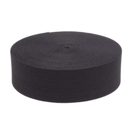 COSSESS Black 2.5 INCH Wide Knitted Elastic 10 Meter Used for Sewing,Stitching,Tailoring, Elastic Pants and Other DIY Items