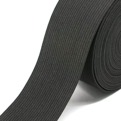 COSSESS Premium Knitted Elastic | 2.5 inch(60mm) Wide Meter Long | Black Colour | Oeko tex Certified | Used in Tailoring, Sewing, Fashion Designing, Boutique, Stitching, Alteration