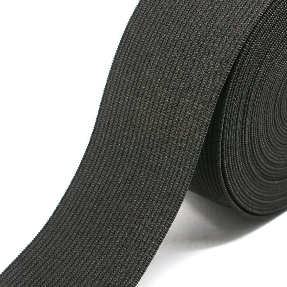 COSSESS Premium Knitted Elastic | 2.5 inch(60mm) Wide Meter Long | Black Colour | Oeko tex Certified | Used in Tailoring, Sewing, Fashion Designing, Boutique, Stitching, Alteration