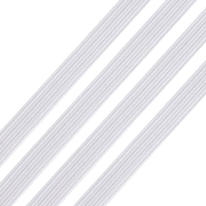 Padmashri 4mm Wide Knitted Elastic 10 Meter Used for Sewing,Stitching,Tailoring, Elastic Pants and Other DIY Items Mask Making Elastic/C-3 4MM (White)