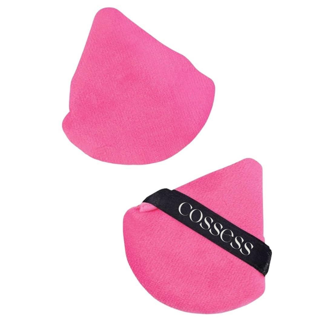 Cossess triangle Puff Soft Face Triangle Makeup Puff for Loose Powder Body Cosmetic Foundation Sponges Beauty Blender Makeup Tool PACK OF 2