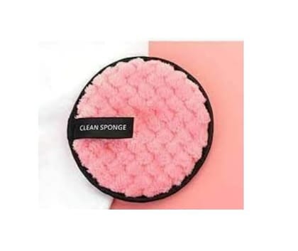 COSSESS Microfiber Reusable Makeup Removal Sponge Pads For Deep Cleansing Facial Make up Remover Wipes For Mascara Eye Shadow - (Pack of 1)