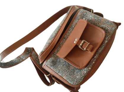 Leather canvas bag