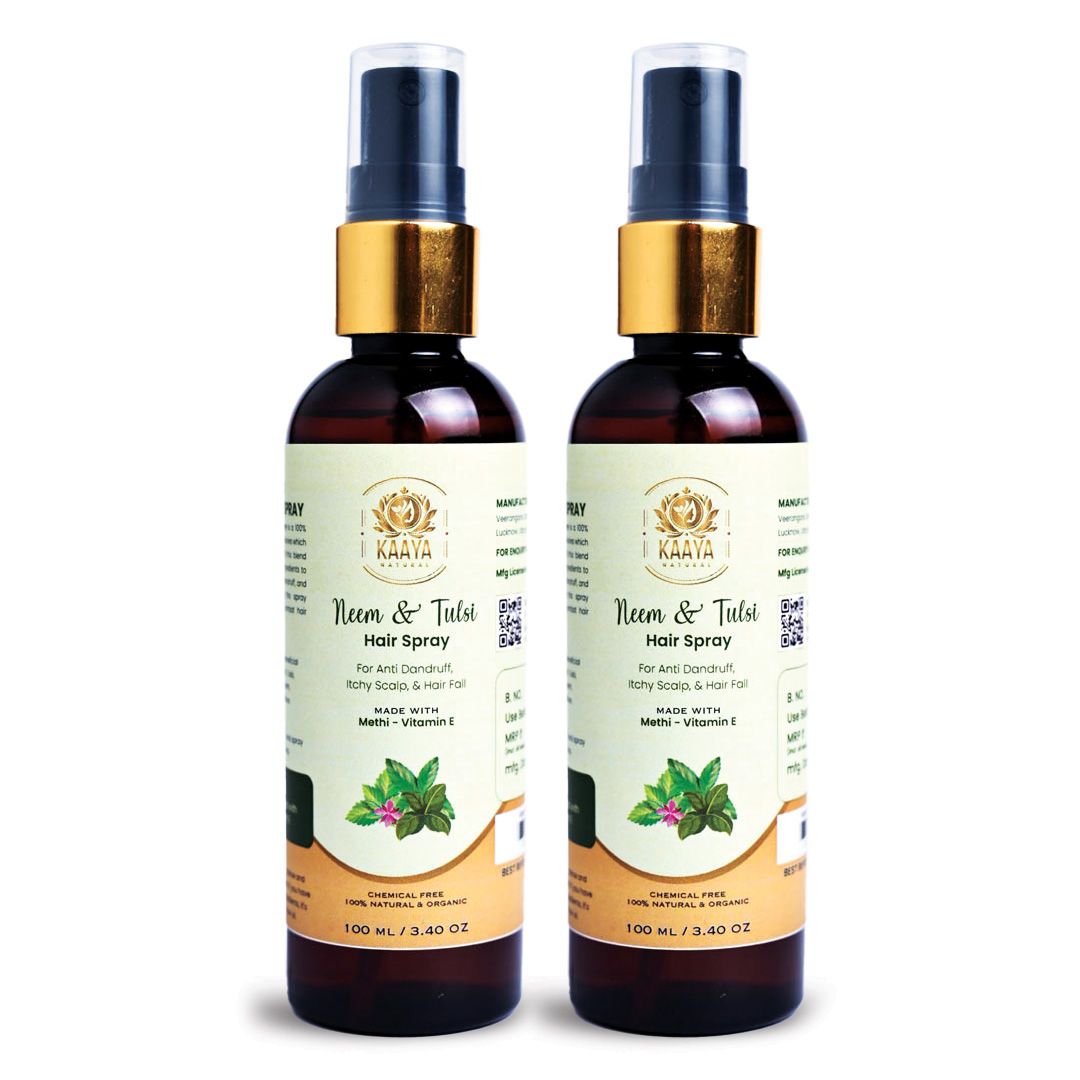 Kaaya Natural Neem & Tulsi Hair Spray (Combo, Pack of 2)