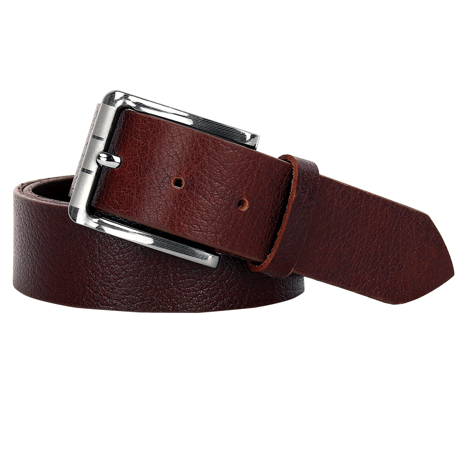 Leather World Formal Casual Tan Color Branded Stylish Genuine Leather Belts  For Men