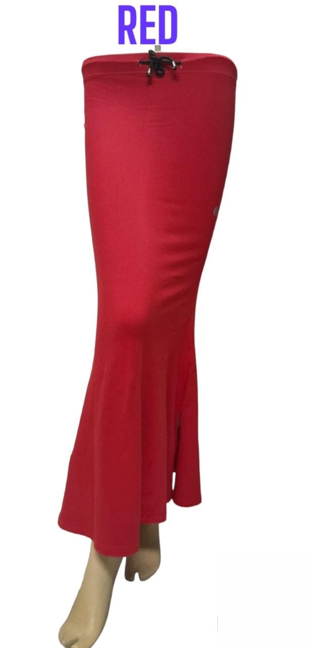 WOMEN IN YOU Cotton Lycra Saree Shapewear For Women (Red) at Rs