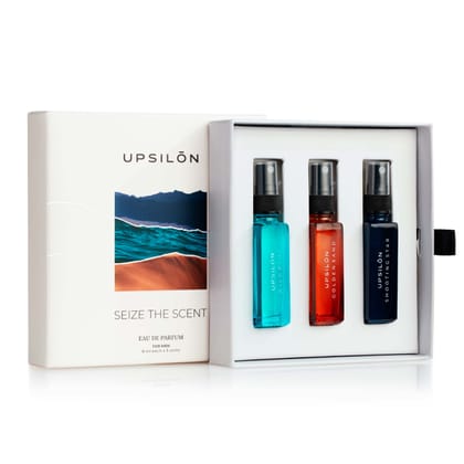 Upsilon Seize The Scent | Combo of Long-Lasting Pocket Perfumes | Eau De Parfum for Men | Exotic Perfume | Luxury Gift Set for Men | Men's Perfume - 8 ml Each | Pack of 3