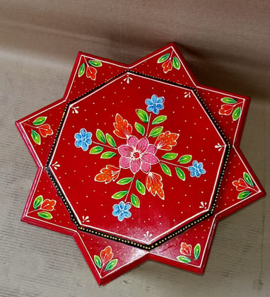 Hand Painted Decorative Chowki Bajot – For Living Room Decor & Sitting