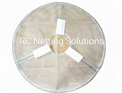 RC Netting Solutions Industrial Fan Safety Net Cover for Finger Protection- Standard Fan Size or Sweep- 600 mm (24 inch) - Industrial Fan Net Cover (Black)