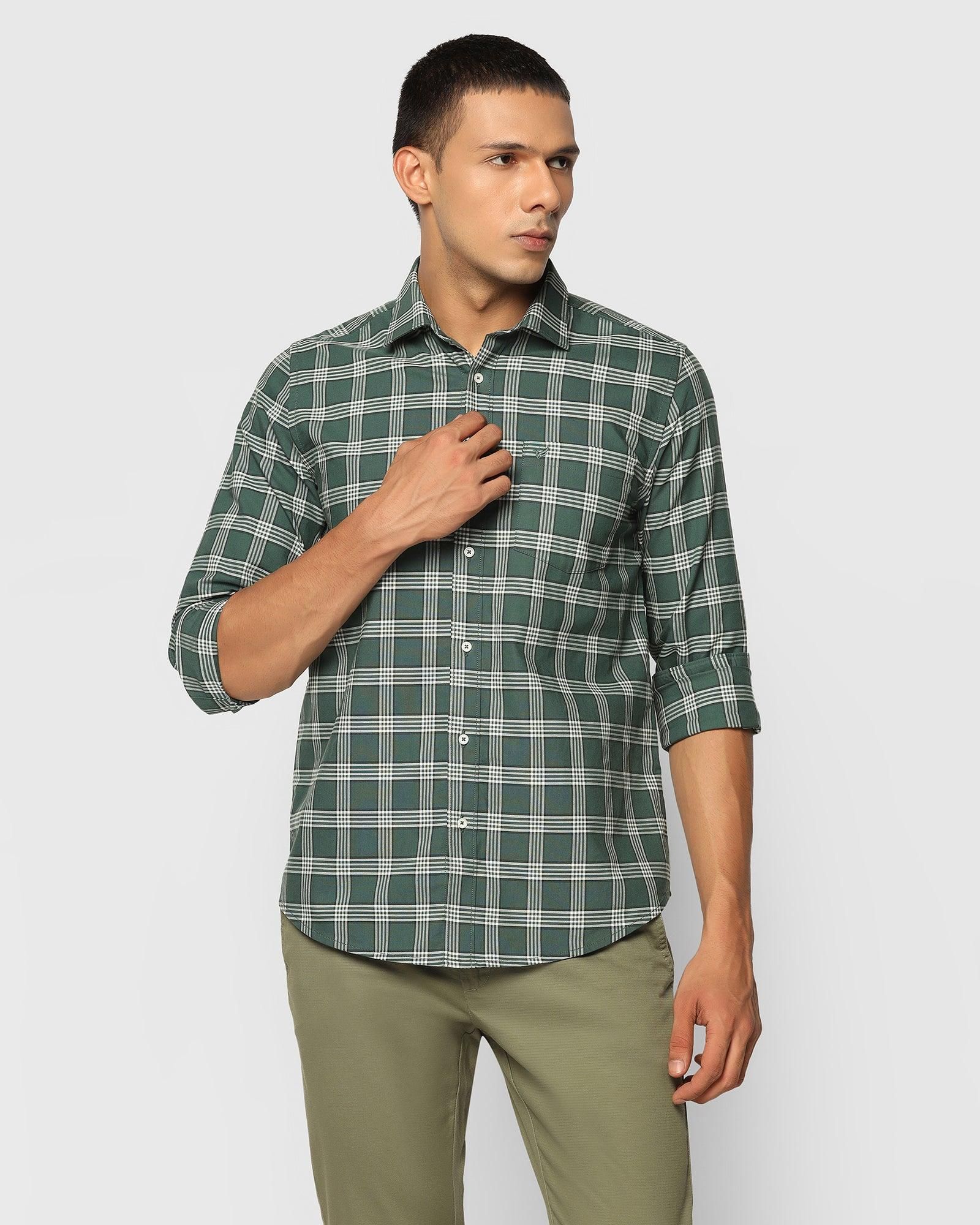 Casual Green Check Shirt - Primus