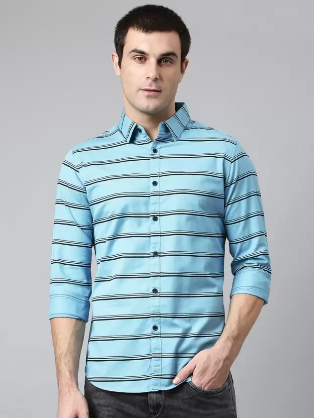 Men Striped Slim Fit Shirt