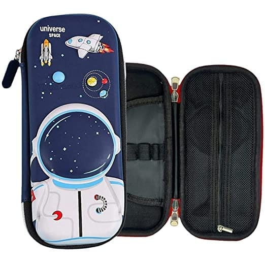 viva smart Astronaut 3D Pencil Case with Compartments, Pencil Pouch for Kids, Pencil Box for Kids, School Supply Organizer for Students, Stationery Box Pouch