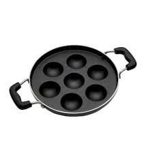 viva smart's smart lotus Non-Stick 7 Cavity Appam Patra with and steel lid(shape of handle may be vary)