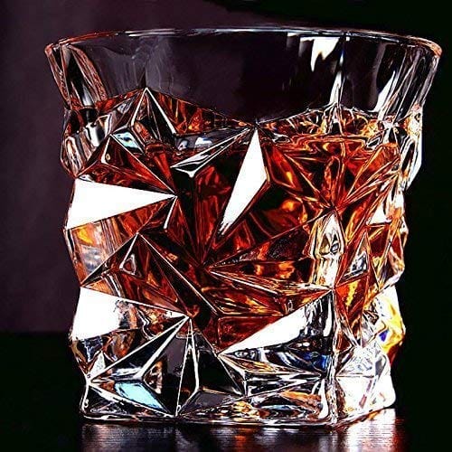 Italian Premium Crystal Whiskey Glasses Set of 4, Crystal Clear 300ML Glass