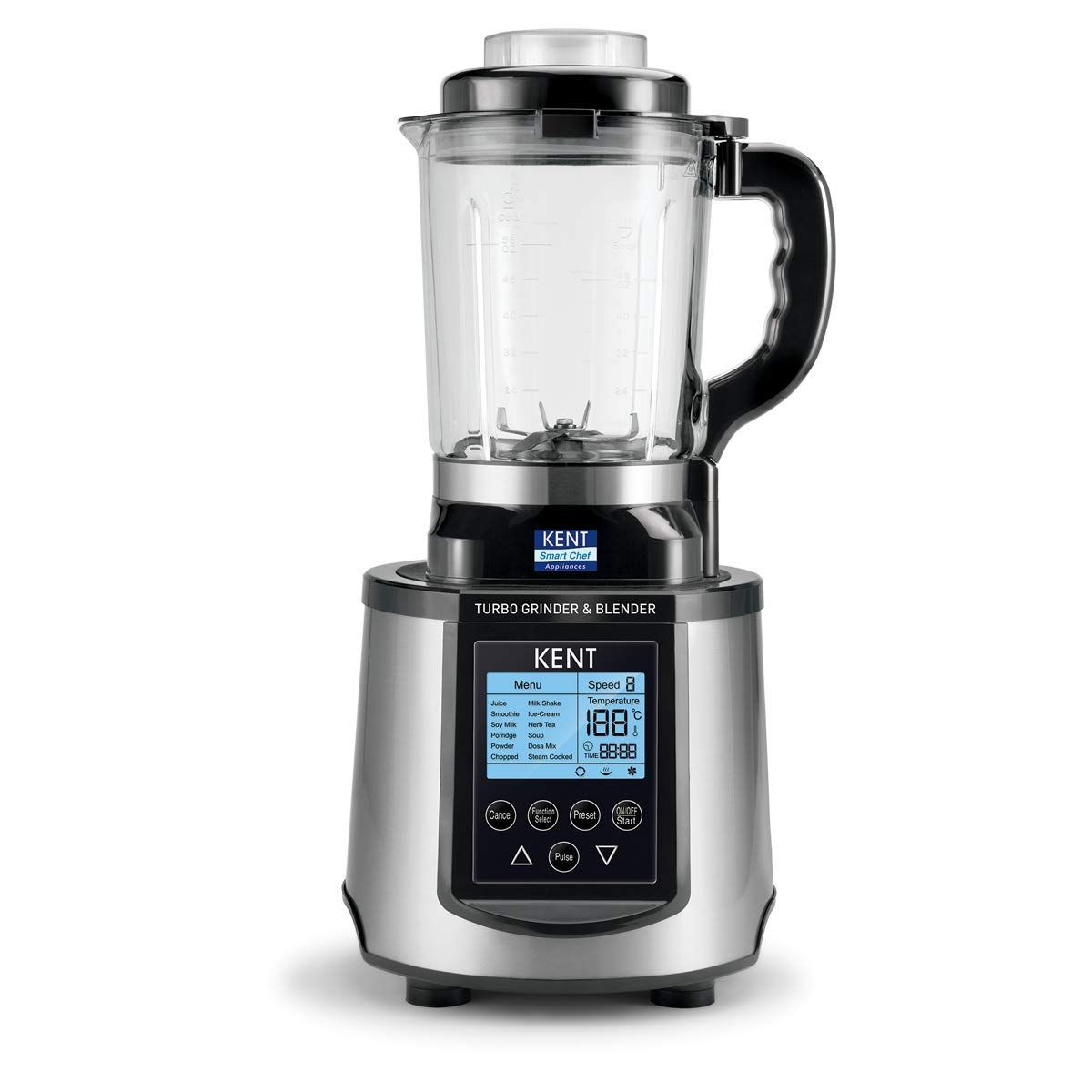 KENT Turbo Grinder and Blender 3000-Watt (Steel Grey & Black)