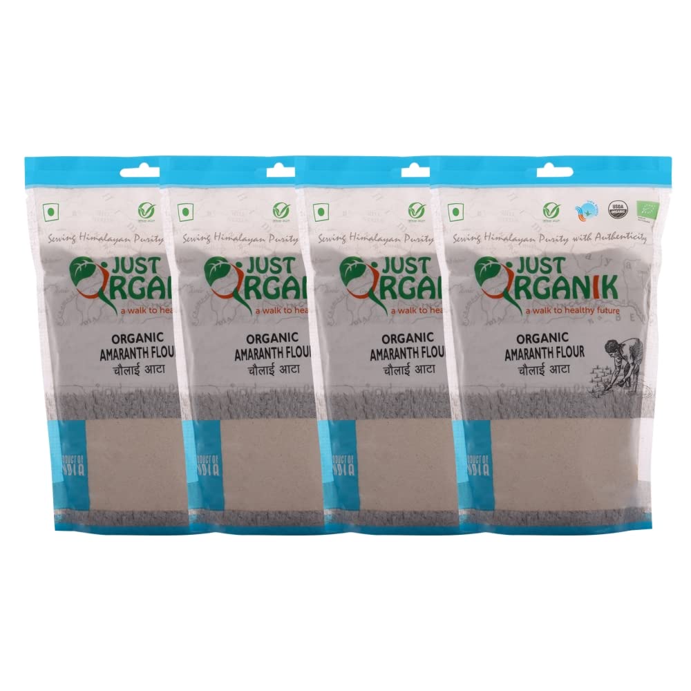 Just Organik Amaranth Flour 2 Kg (4x500g), 100% Organic Product