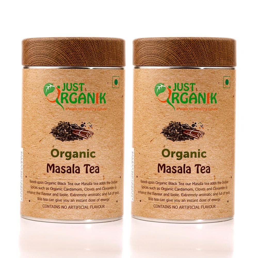 Just Organik Masala Tea - 150 g, (2 X 75g), 100% Organic