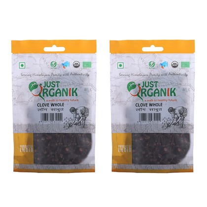 Just Organik Clove Whole 100gm, (2 X 50 g), 100% Organic