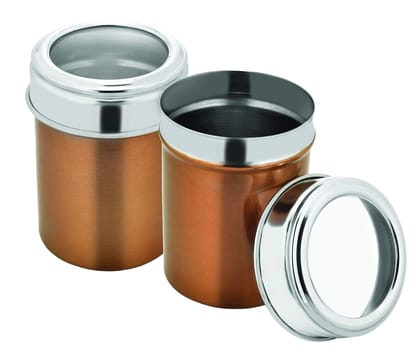 Vinayak International Stainless Steel Spice Jar, Spice Container, Jar, Canister, 375 ml Set of 2 Pcs