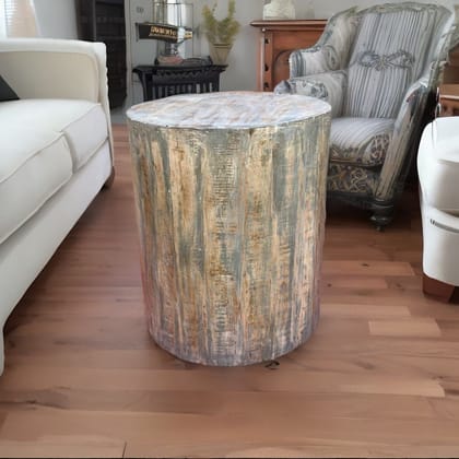 Handicraft Distressed Wooden Cocktail Table Gray Color | Cocktail Table