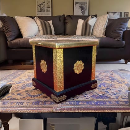 Handcrafted Embossed Wooden Trunk Box | Home Living Beautiful Dowry Box