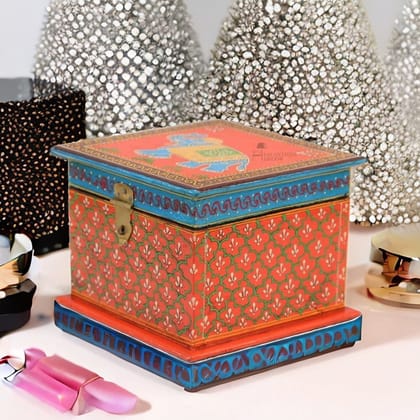 Wood Painted Box Storage-Women Jewellery Decor Gift