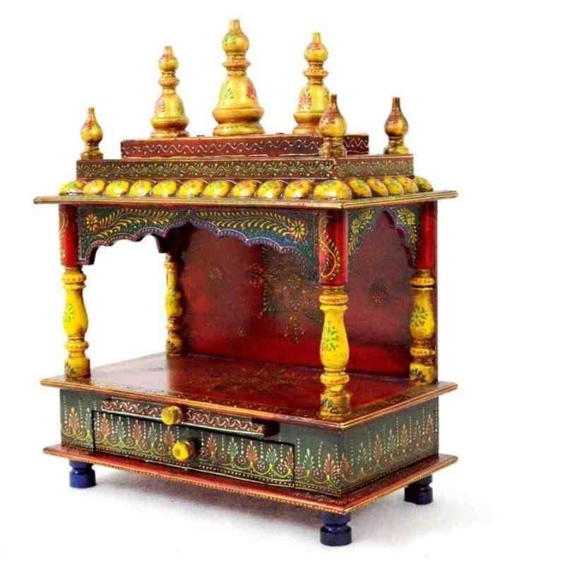 Wooden Beautiful Handmade Indian Temple For Home