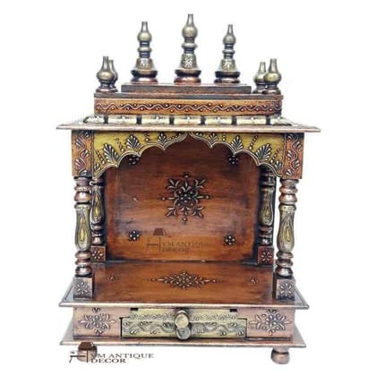 Wooden Beautifull Copper Temple For Home