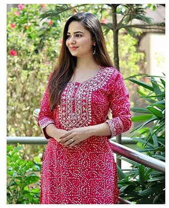 BE design_Rayon Fabulous Women  pink printed Kurta Sets