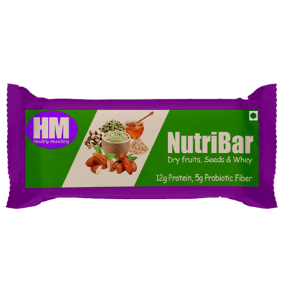 Nutri Bar | 38% Nuts & Seeds | 16% Whey | No Chemicals | No Preservatives | No Added Colors