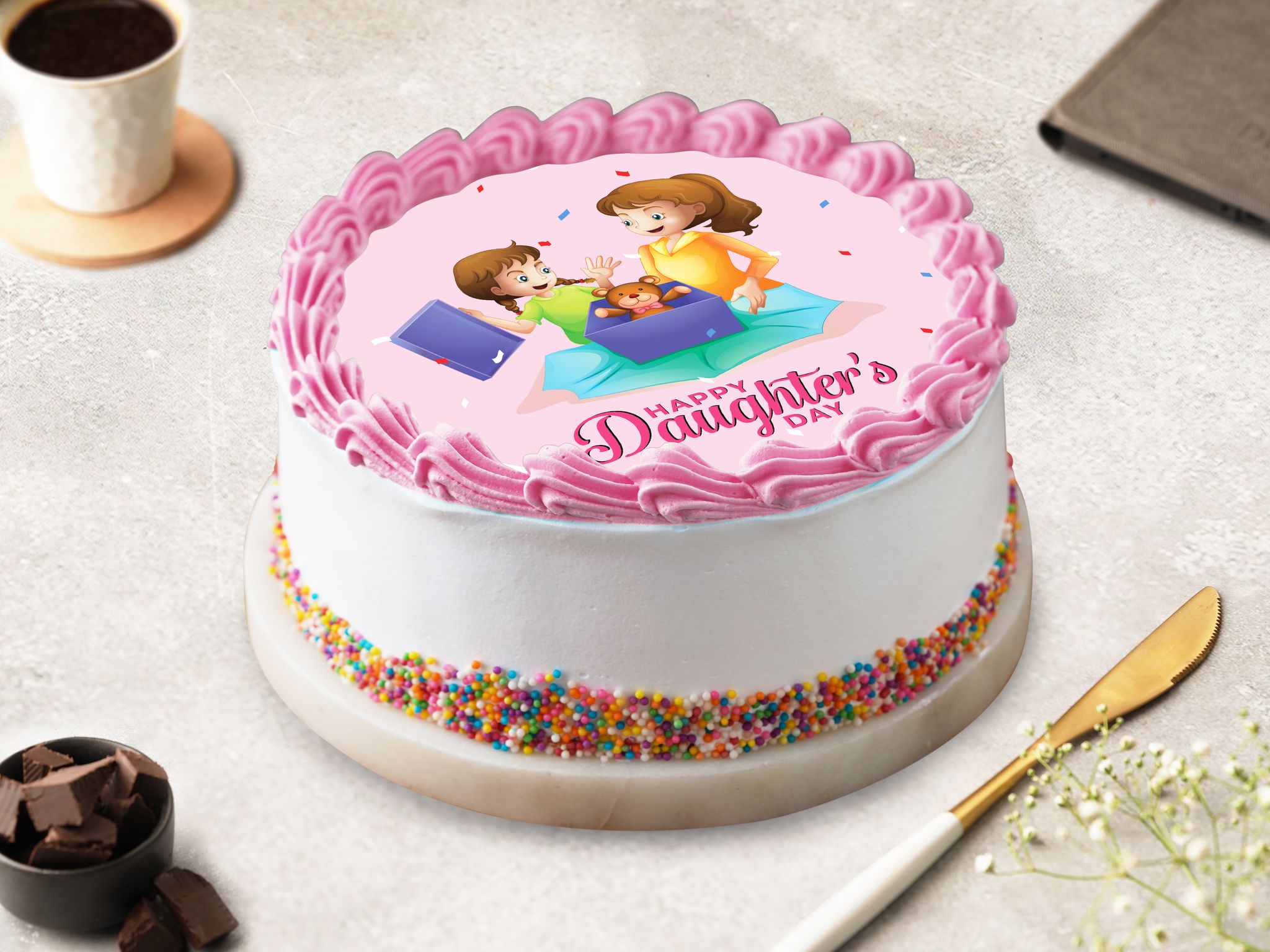Daughter's Day Cake Online | Cake for Daughters Day - FNP