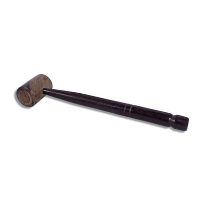 DOKCHAN Lightweight Brown Color Wooden Hammer For Bell/Ghadiyal Bell/Ghanta (Size - 34cm)