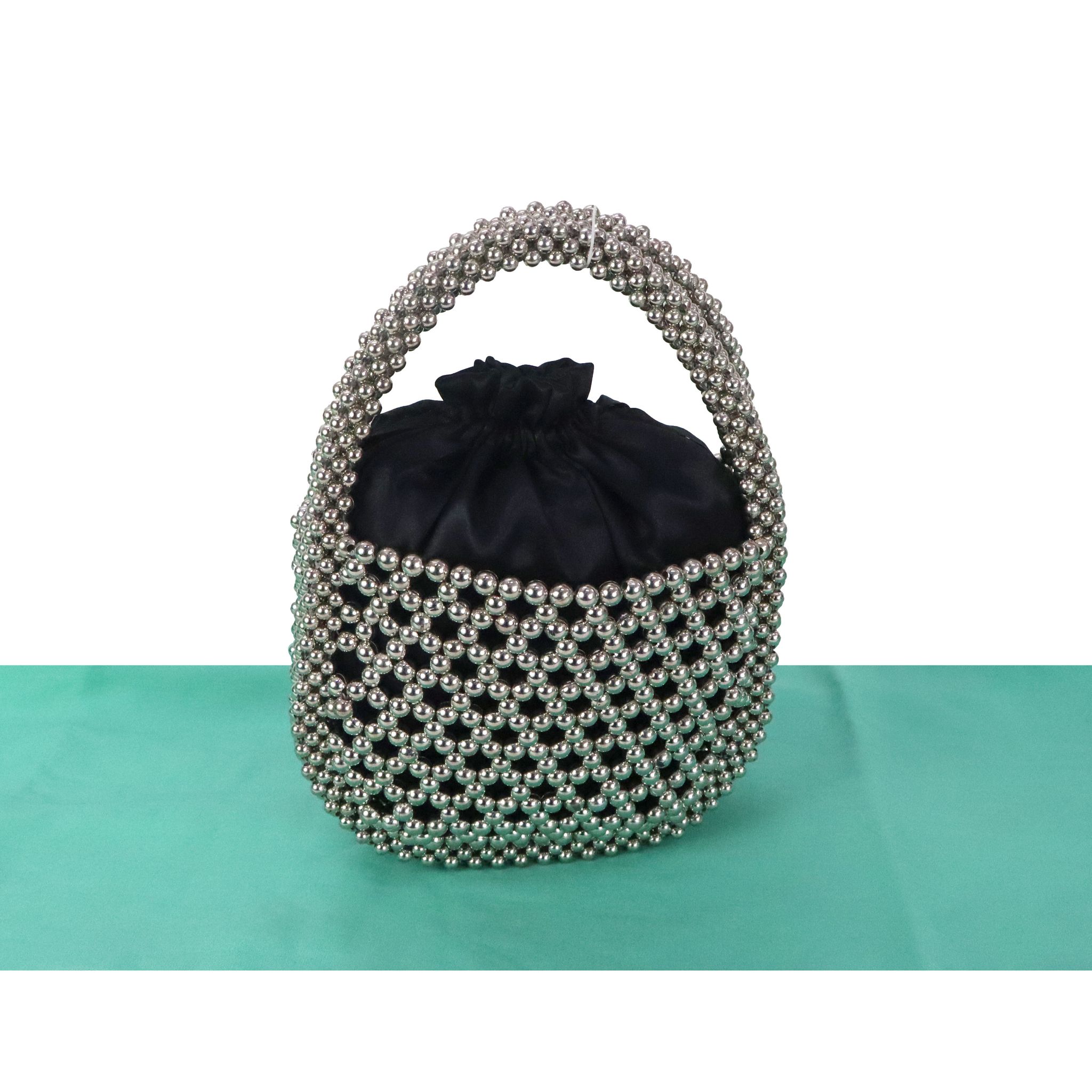 Unique Handwork Handbag for Girls -Gray