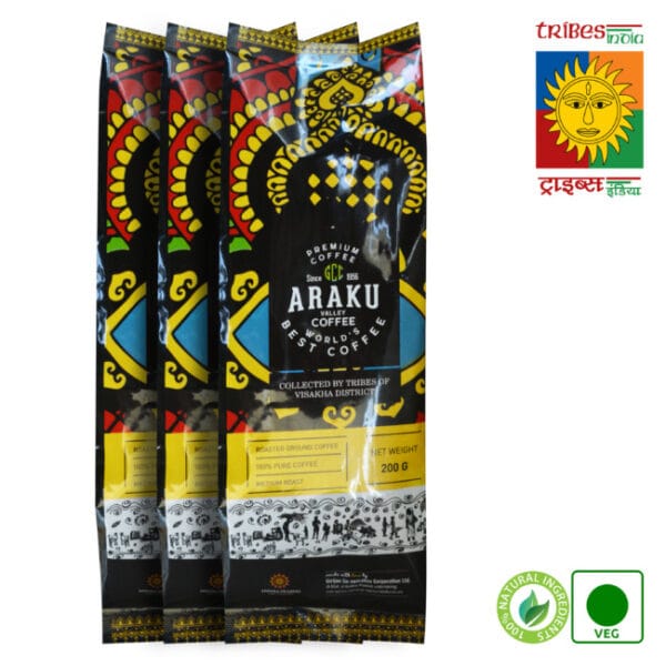 Araku Valley Roasted Ground 100% Pure Filter Coffee 200Gms(Medium Roast)