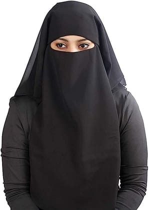 Women's Chiffon 3 Layer Nose Piece (Niqab)