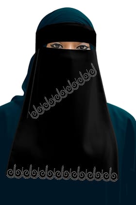 Women's Chiffon Nose Piece (Niqab) Jalebi 004