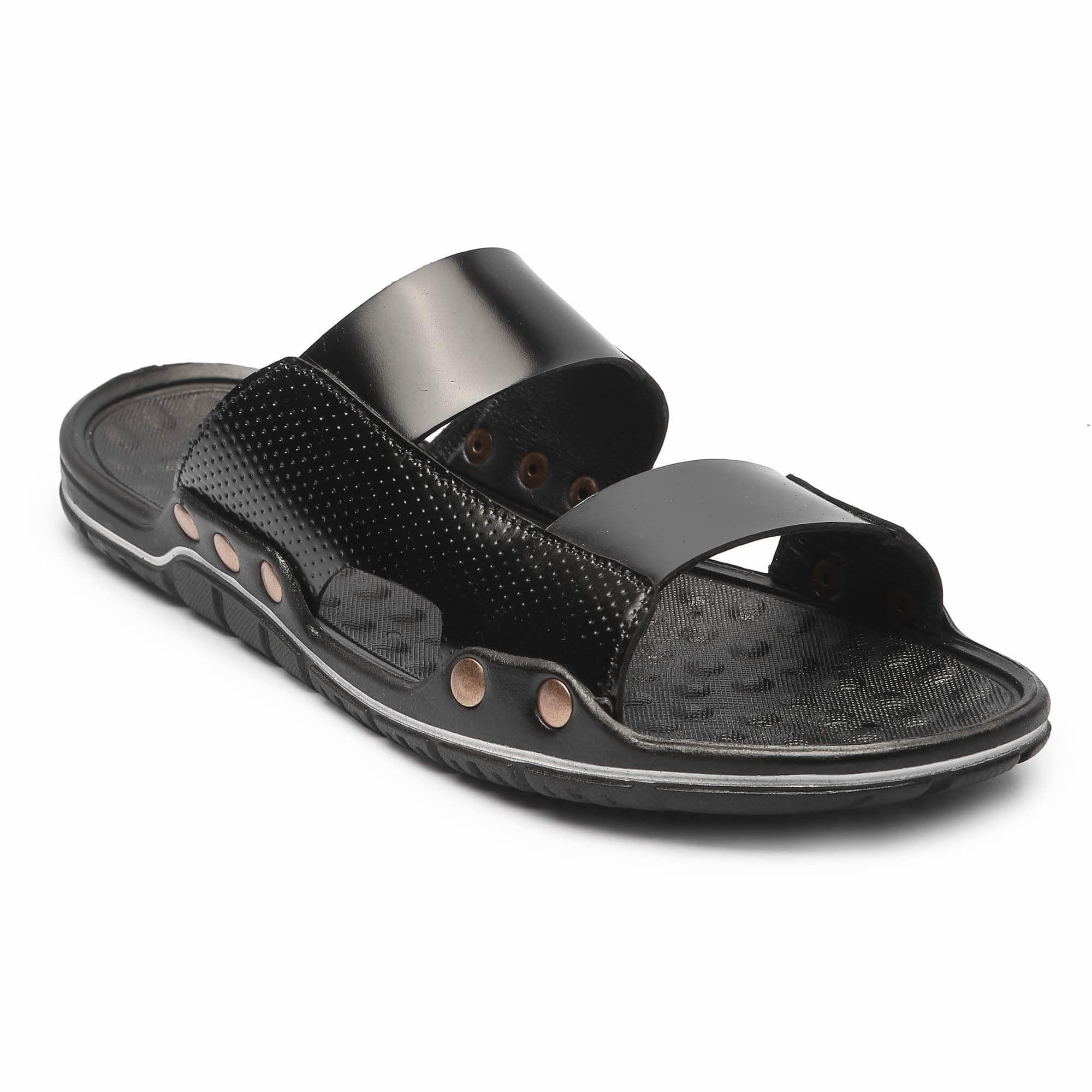 FEATHER LEATHER Men's Comfortable & Fashionable Sandals & Slippers | Casual Slipper/Flip-Flop for Men | Indoor/Outdoor/Chappal