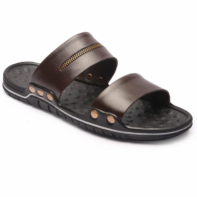 Leather best sale look slippers